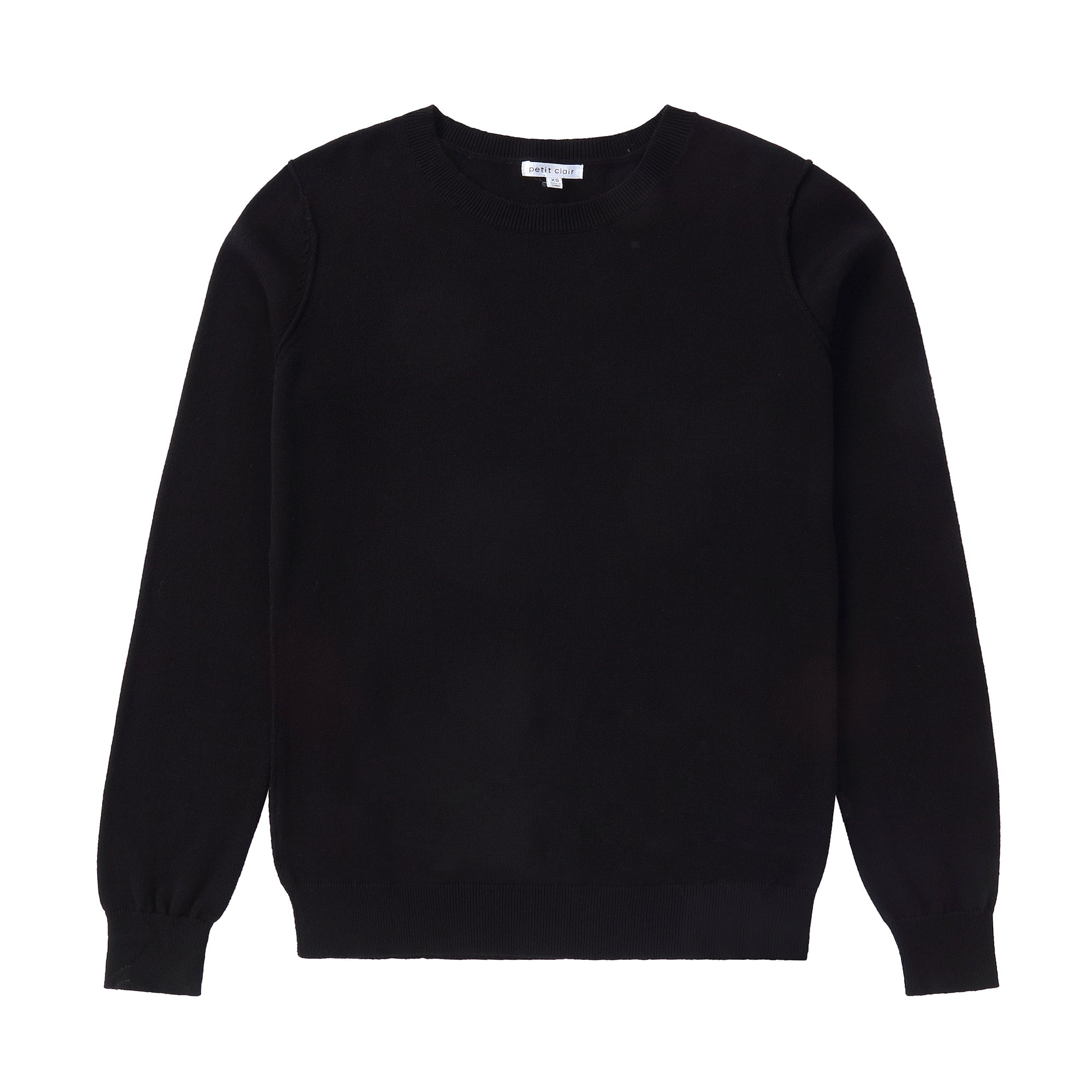 Basic Crewneck Sweater in Black-STORE ONLY