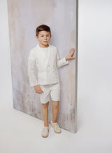 Boys Seersucker White Shorts