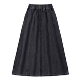 Teens Grey Paneled Maxi Skirt