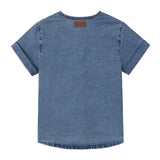 Denim Mandarin With Pocket Detail
