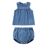 Denim Sailor Collar Set