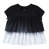 Black Dip Dye Tiered T-Shirt