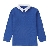 Boys True Blue Polos with White Collar